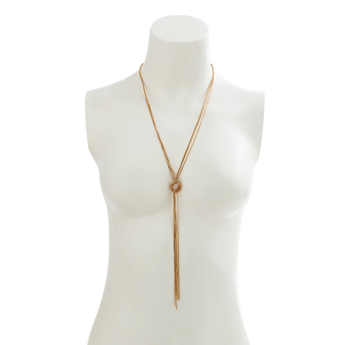 Jewelry personality cold long tassel necklace simple creative metal snake bone chain necklace