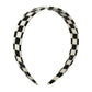 F4321 Internet celebrity checkerboard hair hoop wide-brimmed resin simple head hoop niche retro going out pressing hair headgear