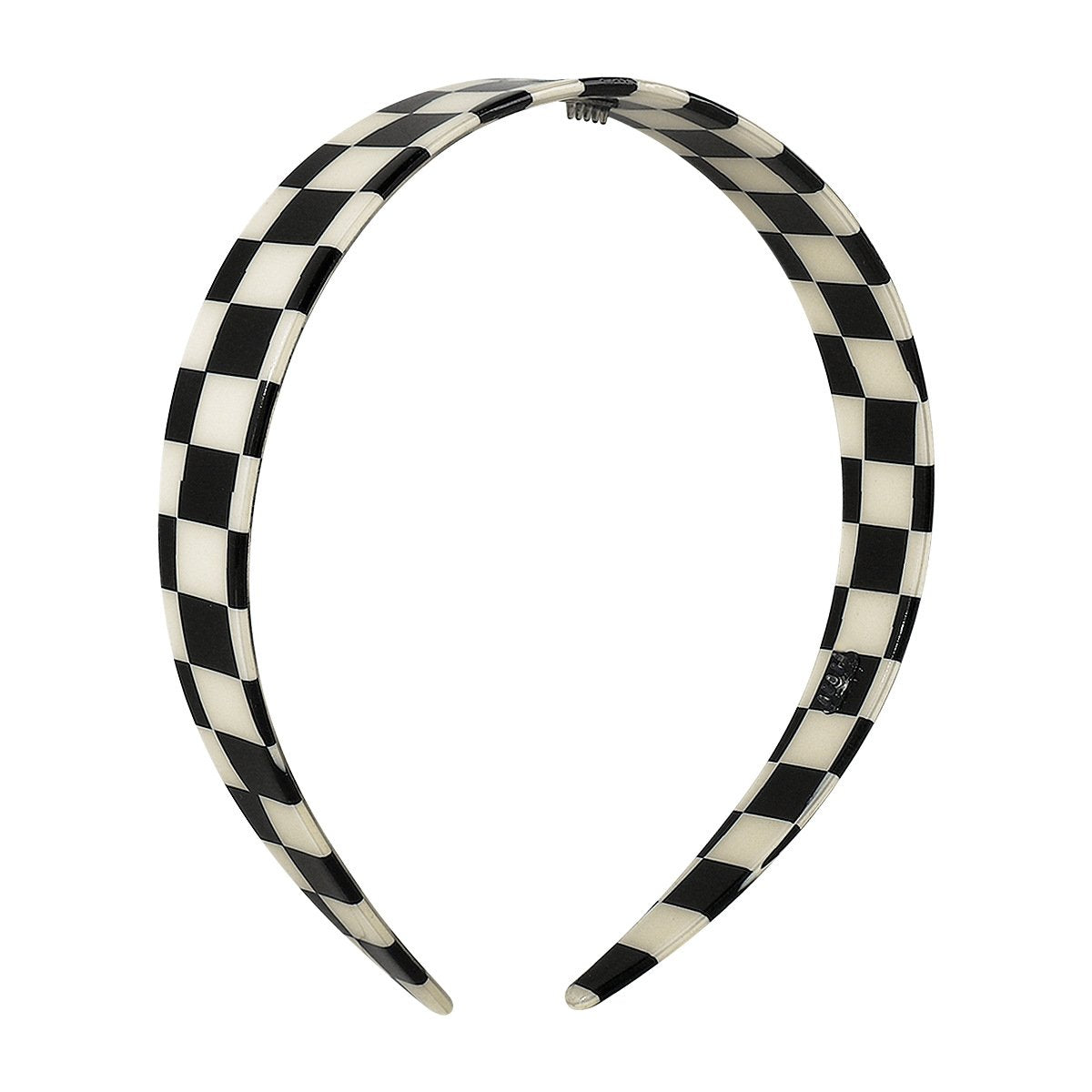 F4321 Internet celebrity checkerboard hair hoop wide-brimmed resin simple head hoop niche retro going out pressing hair headgear