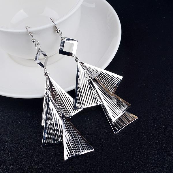 Multi-layer triangle personality hollow earrings vintage earrings earrings