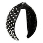 F494 fashion knotted leather beaded hair hoop female CCB personality wide-brimmed sweet going out pressing hair hoop