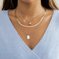 Jewelry Hip Hop Retro Metal Letter Tag Necklace Female Versatile Snake Bone Chain Hang Ball Necklace