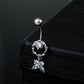 ins inlaid zircon butterfly navel nail navel decoration spider navel ring human body piercing jewelry