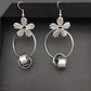 Double Circle Cross Large Circle Circle Sunflower Female Earrings Pop Earrings Night