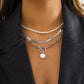 Jewelry Temperament Millet Grain Pearl Clavicle Necklace Female Hip Hop Metal Snake Bone Chain Necklace