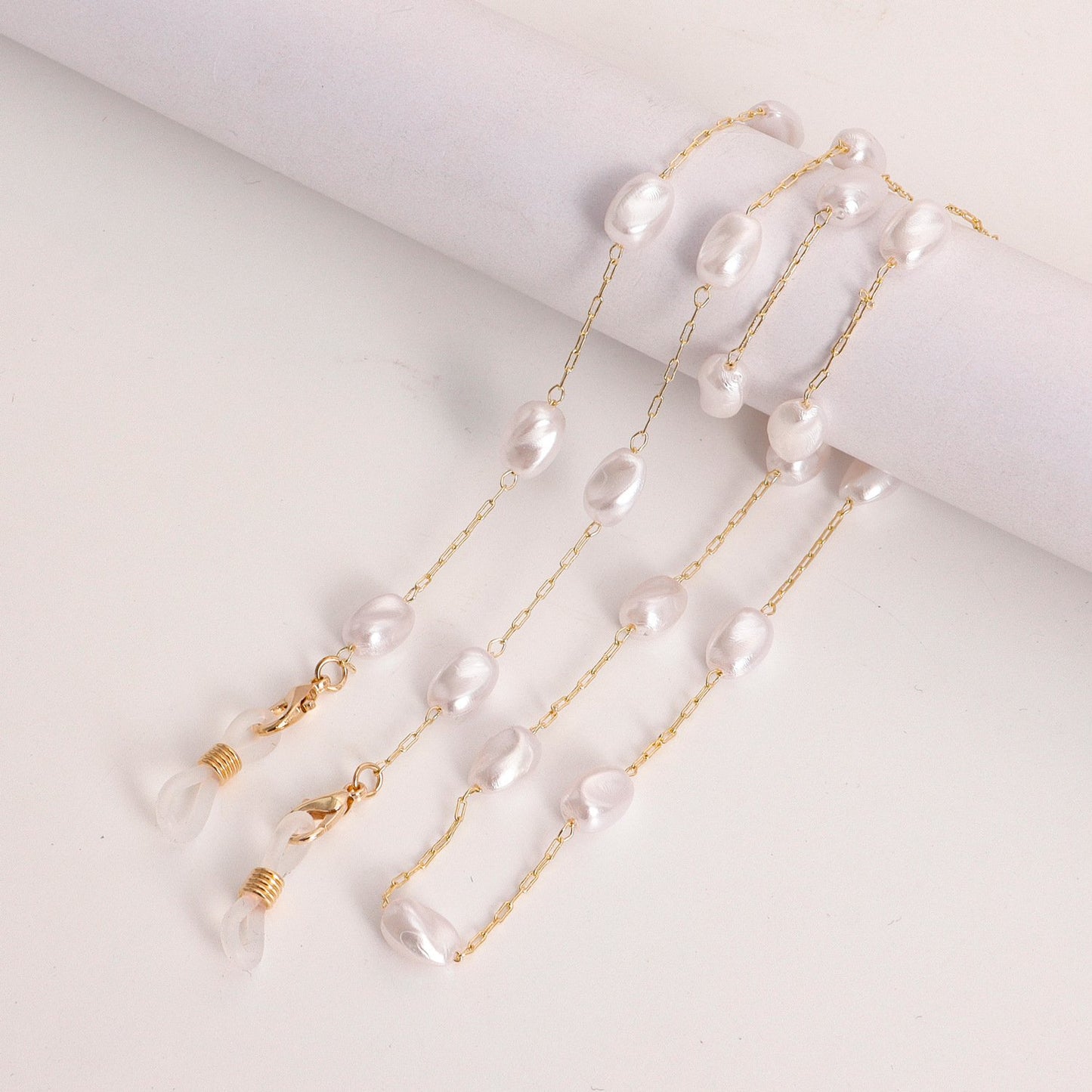 Mask hanging chain glasses hanging chain crystal glasses chain imitation pearl mask chain glasses chain
