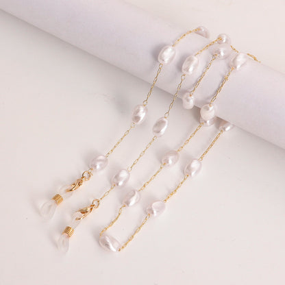 Mask hanging chain glasses hanging chain crystal glasses chain imitation pearl mask chain glasses chain
