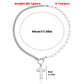 Jewelry Stitching Chain Mix and Match Beaded Imitation Pearl Necklace Cross Fritillary Pendant Necklace Light Luxury