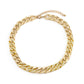 Jewelry hip-hop studded with diamonds Cuban buckle necklace women's trendy hemp surface printed chain collarbone necklace