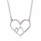 Explosive jewelry simple love peach heart hollow mountain necklace empty peach heart mountain pendant clavicle chain