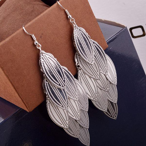 Popular Personality Speckle Texture Multi-layer Leaf Earrings Earrings Jewelry for Women