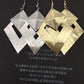Three-dimensional rhombus double-layer exaggerated retro earrings Indian ladies earrings jewelry