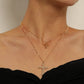 Jewelry Size Double Pearl Cross Pendant Necklace Ladies Simple Temperament Trend Necklace