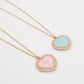 N9483 Metal Necklace Simple Light Luxury Temperament Love Clavicle Necklace Full of Diamonds Niche Internet Celebrity Necklace