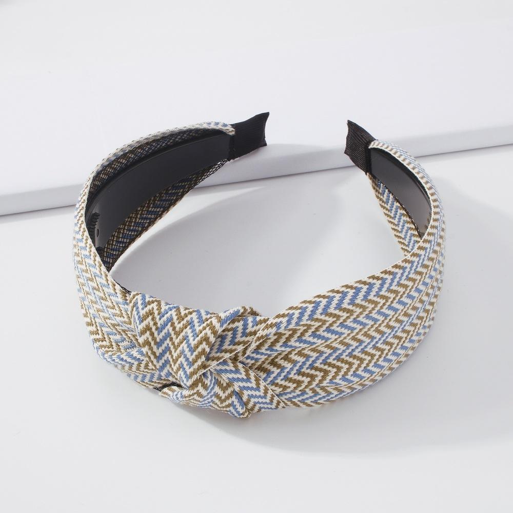 F383 Internet celebrity with the same headband cute girl Mori hair accessories fabric knotted fashion headband female