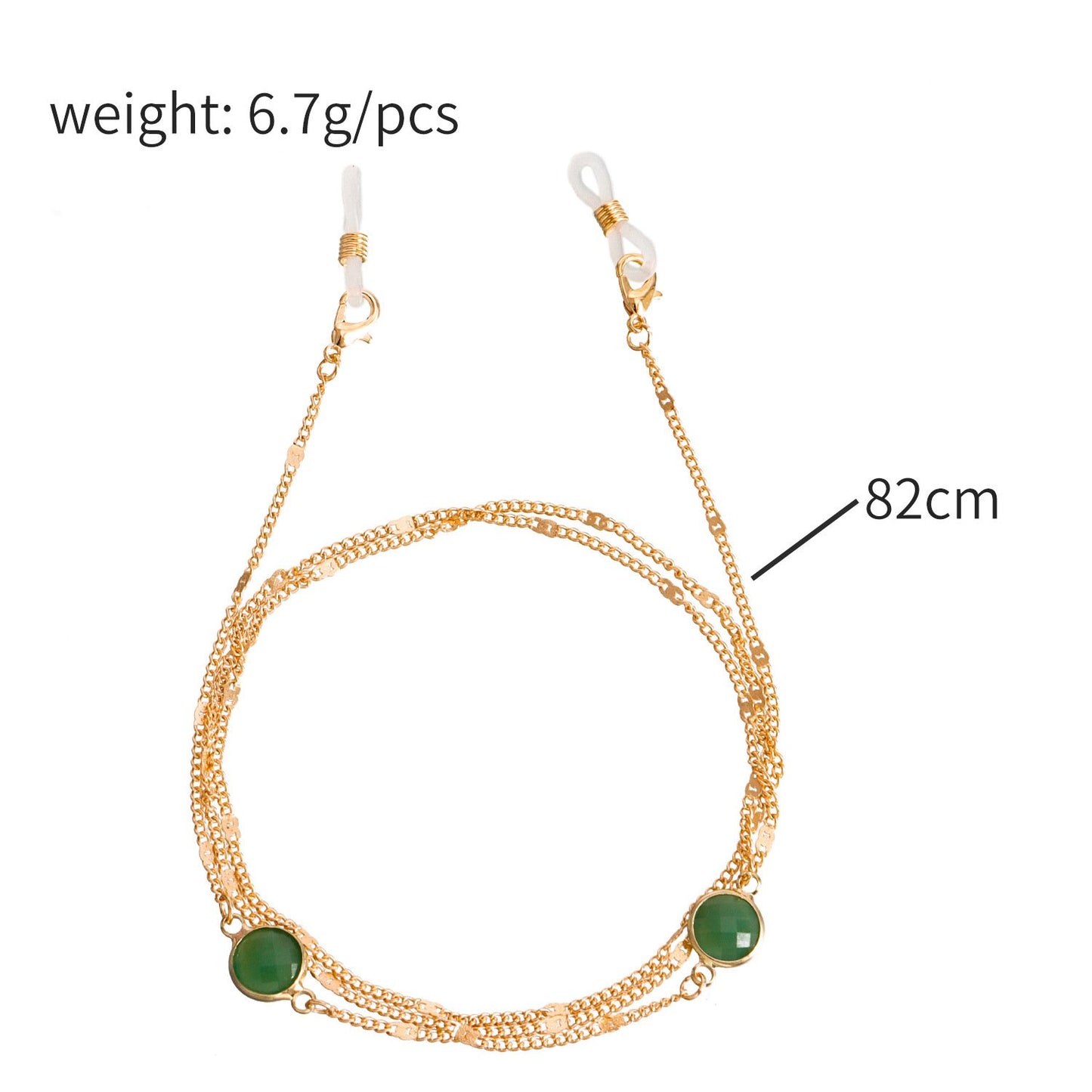Mask hanging chain glasses chain imitation pearl mask chain color zircon metal glasses chain