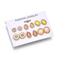 Pop Jewelry Earrings 6 Pairs Set Gemstone Stud Earrings