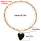 Jewelry Fashion Heart Black Fritillaria Thick Necklace Sweater Chain Women Light Luxury Versatile Niche Design Necklace