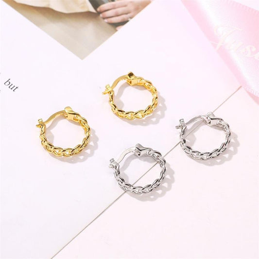 Earrings Frosty Simple Hollow Geometric Earrings Short Irregular Chain Earrings Women