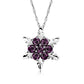 Temperament natural gemstone necklace silver-plated snowflake diamond necklace Christmas gift pendant sweater chain