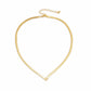 Jewelry Retro Hip Hop Flat Snake Bone Chain Necklace Simple Geometric V-shaped Single Layer Necklace for Women