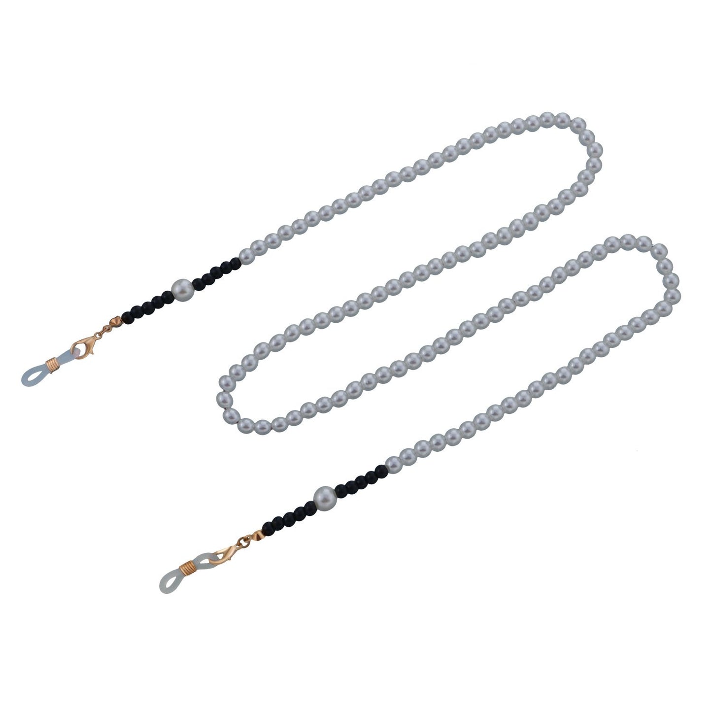 Jewelry Ladies White Pearl Trend Glasses Chain Personality Temperament Simple Mask Accessories