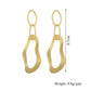 S925 silver needle fashion matte metal trendy earrings irregular geometric personality exaggerated earrings female