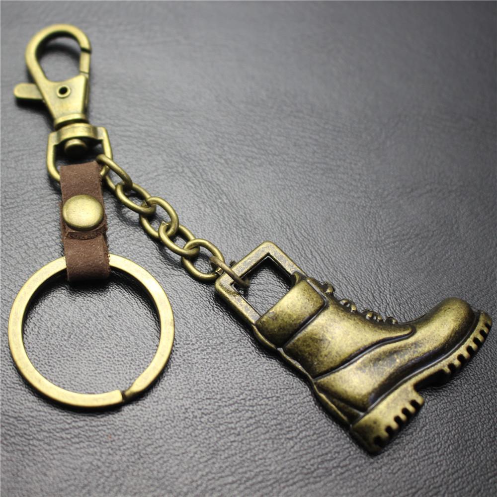 Retro horse boots key chain brushed shiny alloy accessories car key bag pendant gift Taobao gift