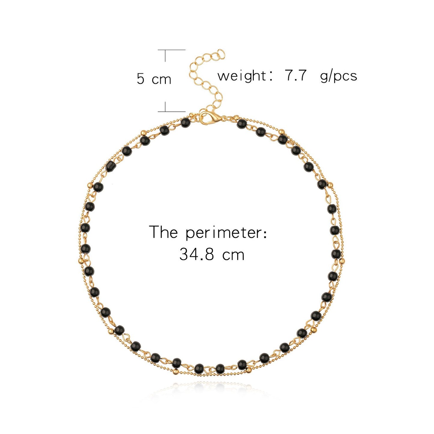 Ladies Simple Bead Accessory Clavicle Chain Necklace