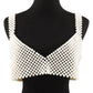 C416 Exaggerated niche creative body chain beaded weaving night sexy V-neck short strap pectoral