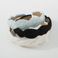 F453 Fashion Geometric Embroidery Flower Headband Cross Weaving Simple Small French Elegant Headband Women