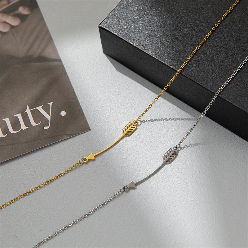 Myths and Legends Cupid's Arrow Fashion Versatile Simple Arrow Clavicle Chain Retro Geometric Pendant