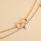 Explosive double-layer trendy 8-character chain imitation pearl waist chain decoration female Xiaoxiang jewelry