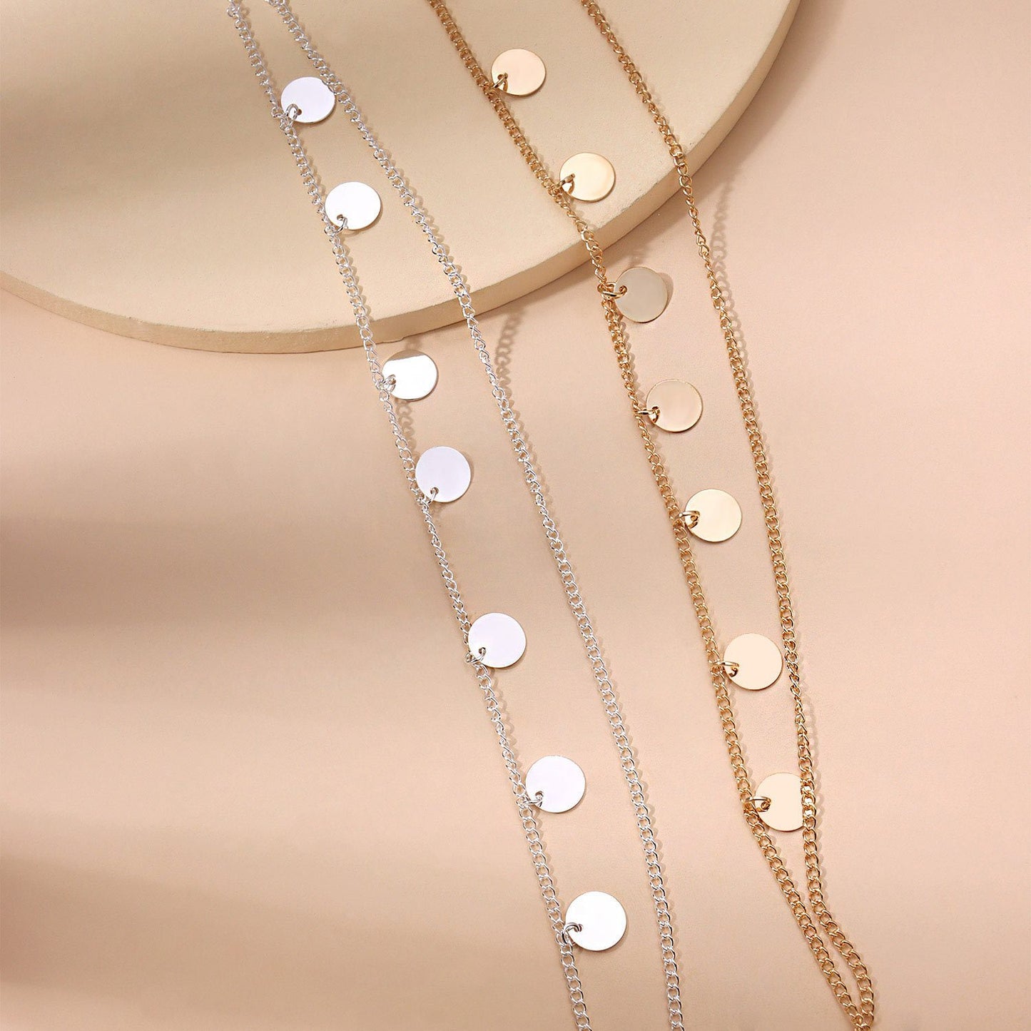 Jewelry street fashion super shiny sequins tassel chain headdress head chain