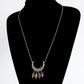 Jewelry natural gravel hollowed out crescent moon tassel pendant sweater chain female autumn and winter high-end necklace