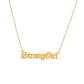 StrongGirl Letter Temperament Necklace Female Dongdaemun Trendy Cool Spice Girl Clavicle Chain Net Red Fashion Pendant