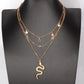Popular Jewelry Clavicle Chain Retro Simple Fashion Snake Shape Multilayer Geometric Necklace