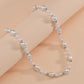 Fashion Imitation Pearl Necklace Simple Temperament Transparent Crystal Clavicle Chain Necklace Jewelry