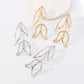 E1359 Personality Net Red Accessories Metal Hollow Flower Leaf Earrings Exaggerated Retro Long Earrings