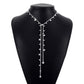 1559 Sexy Personality Long Rhinestone Tassel Necklace Simple Temperament Night Style Fashionable Retro Back Chain