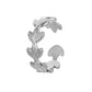 Trendy personality stainless steel olive tree leaf open ring fashion ins simple forest fresh ring