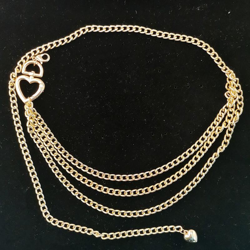 Jewelry simple personality heart-shaped hollow sexy multi-layer body chain fashion body chain waist chain female