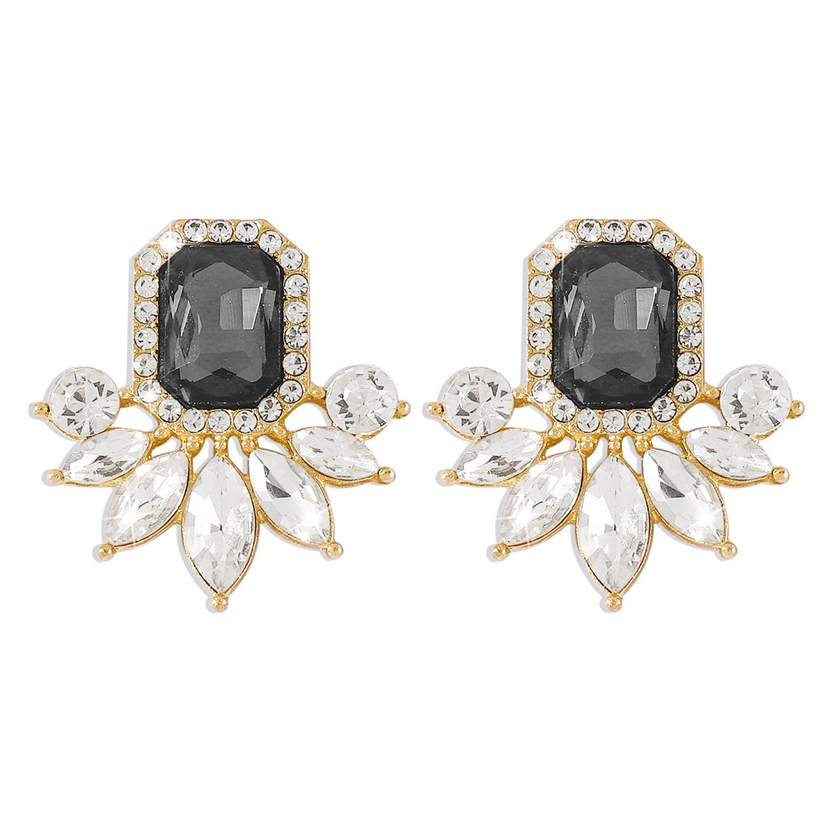 1925 Jewelry Simple Geometric Rhinestone Palace Retro Earrings Fashion Personality Earrings