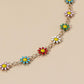 Spring and summer all-match flower color small fresh necklace ins multi-color daisy painted dripping oil