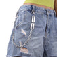 Jewelry punk hip-hop razor blade decoration body chain men and women hipster all-match single-layer pants chain