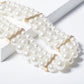 Jewelry Simple Handmade Beaded Versatile Necklace Temperament Versatile Multi-layer Pearl Geometric Necklace Women