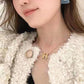 Ins cold and simple all-match temperament titanium steel plated 18K letter H pendant necklace snake bone chain necklace