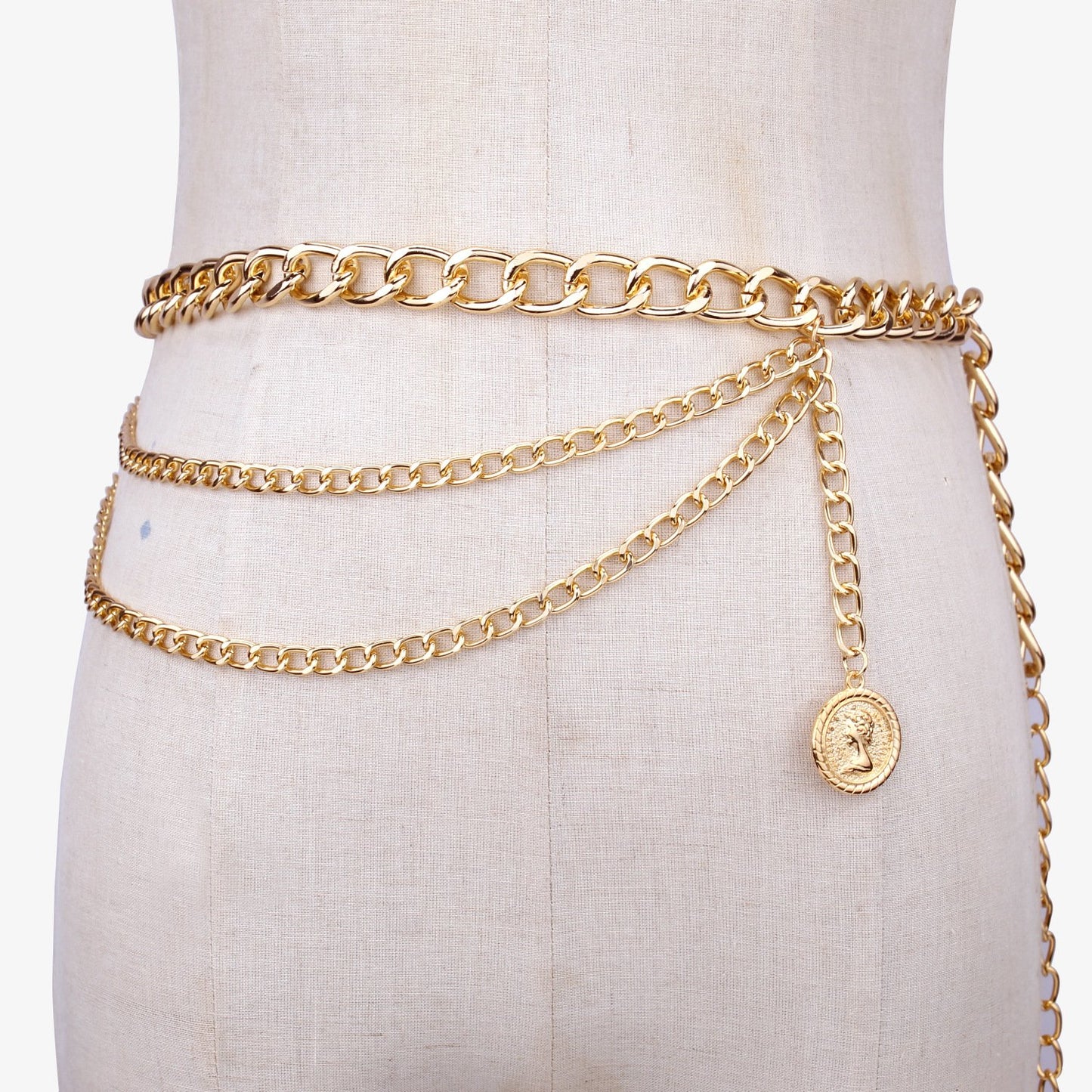 Waist Chain Combination Gold Variety Fashion Pendant Geometric Accessories Matching Dress Body Chain