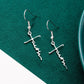 Titanium steel earrings stainless steel letter cross heart earrings ins indifferent high-end female