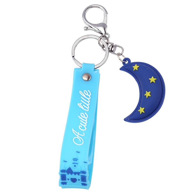 Toy Story cartoon key chain monster pendant car key pendant rainbow sun polymer clay bag chain